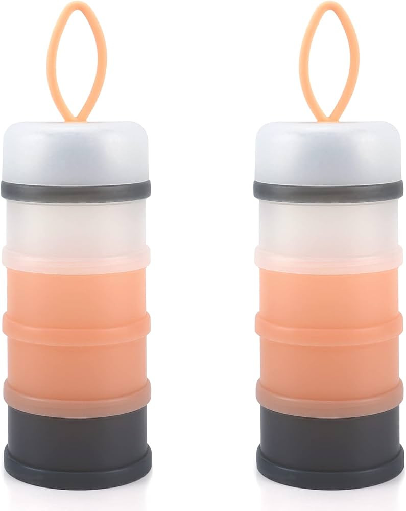 Accmor 2 Pack Baby Formula Dispenser On The Go, Stackable Non-Spill Portable Milk Powder Kids Sna... | Amazon (US)