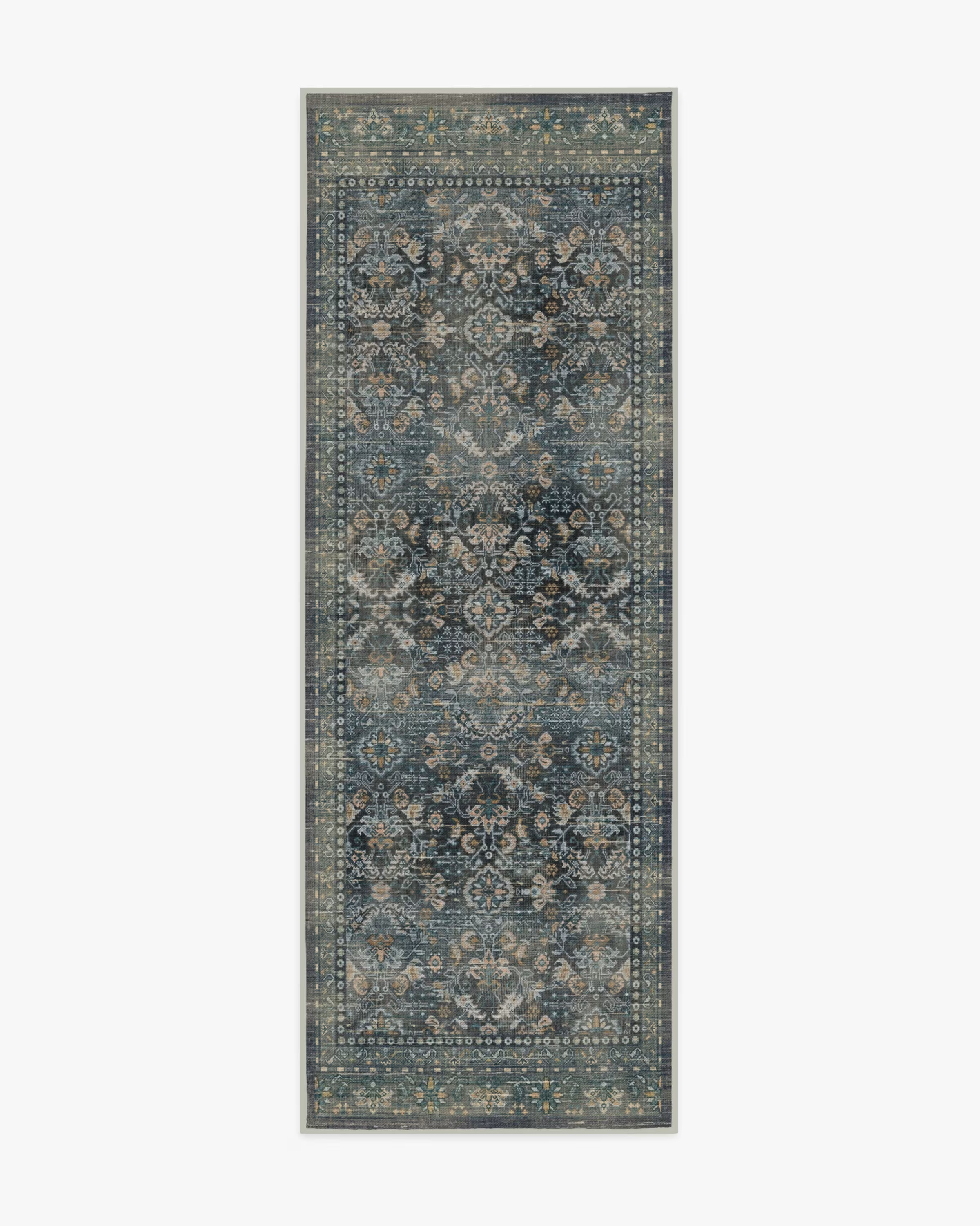 Frances Vintage Teal Blue Rug | Ruggable