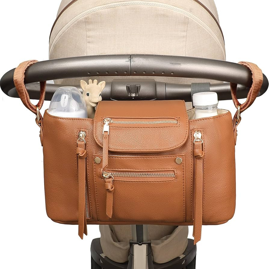 miss fong Stroller Organizer with Insulated Cup Holder Stroller Accessory Bag, Stroller Caddy Str... | Amazon (US)