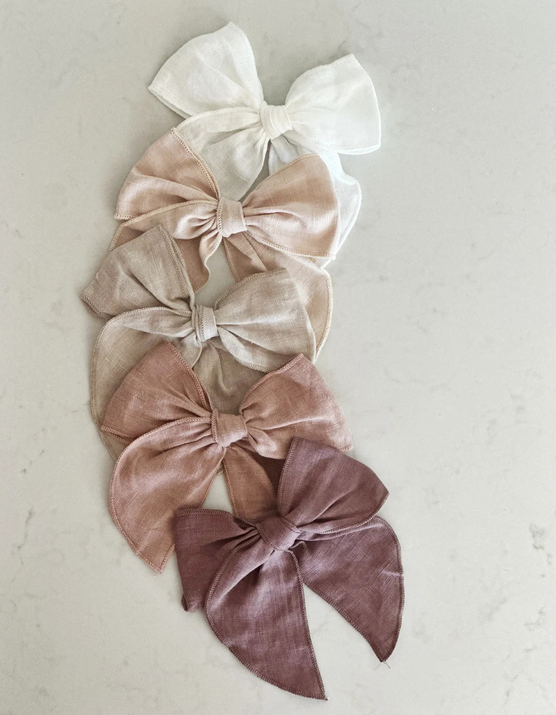 Linen Bow Hair Clip - Etsy | Etsy (US)