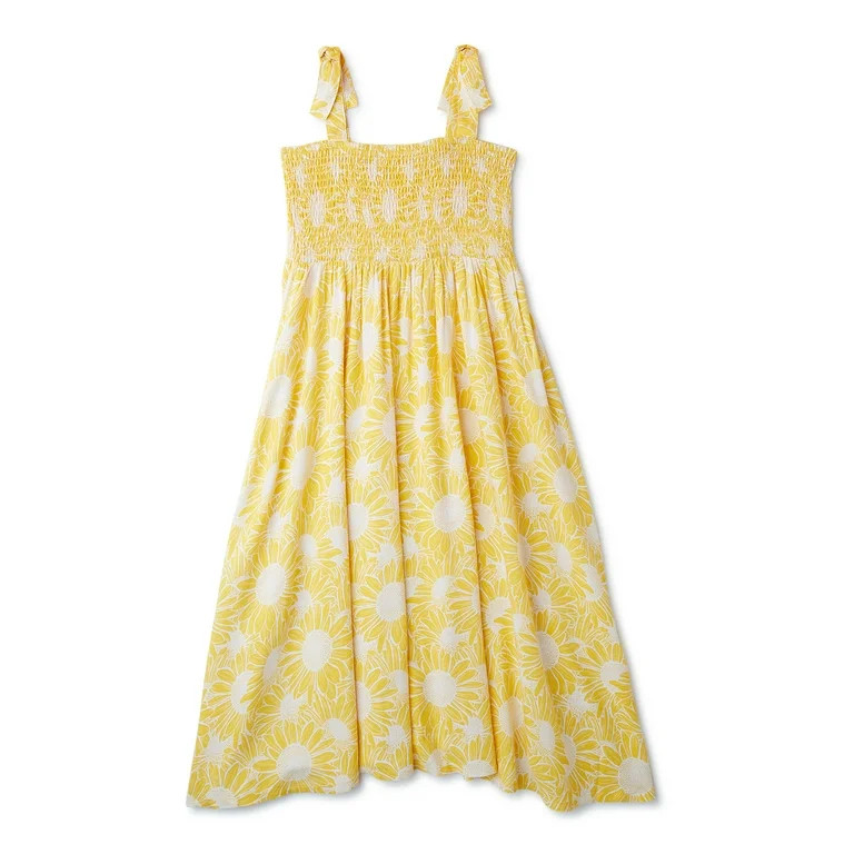 Wonder Nation Girls Smocked Dress Sizes 4-18 & Plus | Walmart (US)