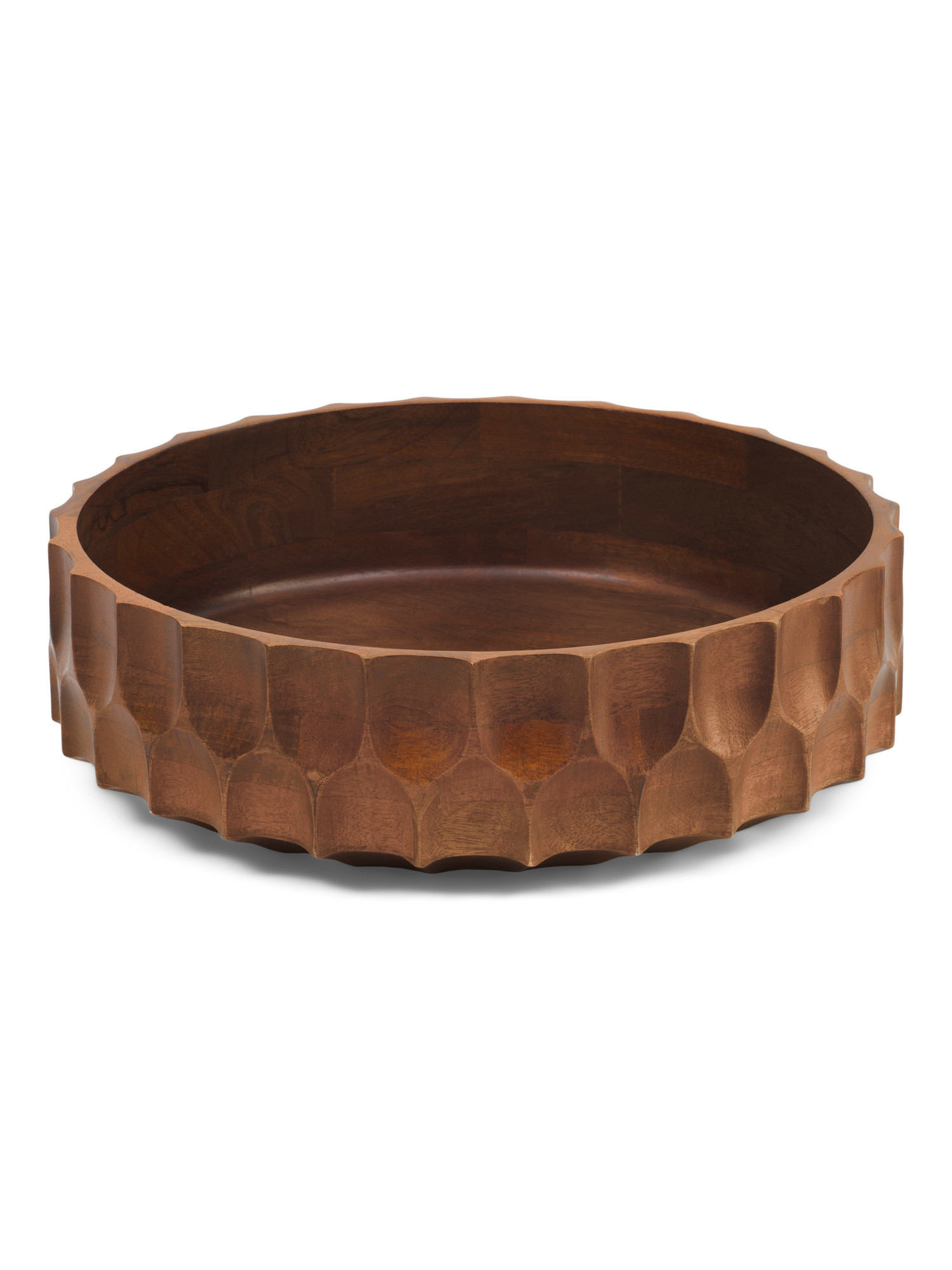 Carved Mango Wood Bowl With Walnut Finish | Kitchen & Dining Room | Marshalls | Marshalls