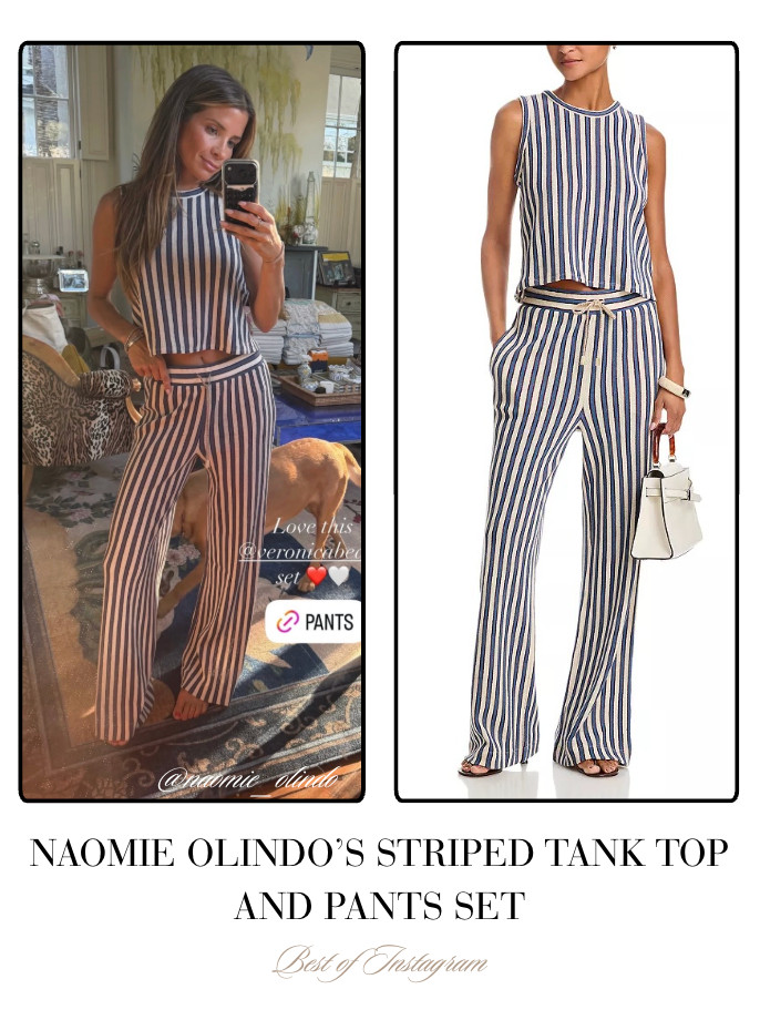 Naomie Olindo's Striped Tank Top and Pants Set 📸 + Info= @naomie_olindo 

 