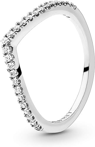 Pandora Jewelry Sparkling Wishbone Cubic Zirconia Ring in Sterling Silver | Amazon (US)