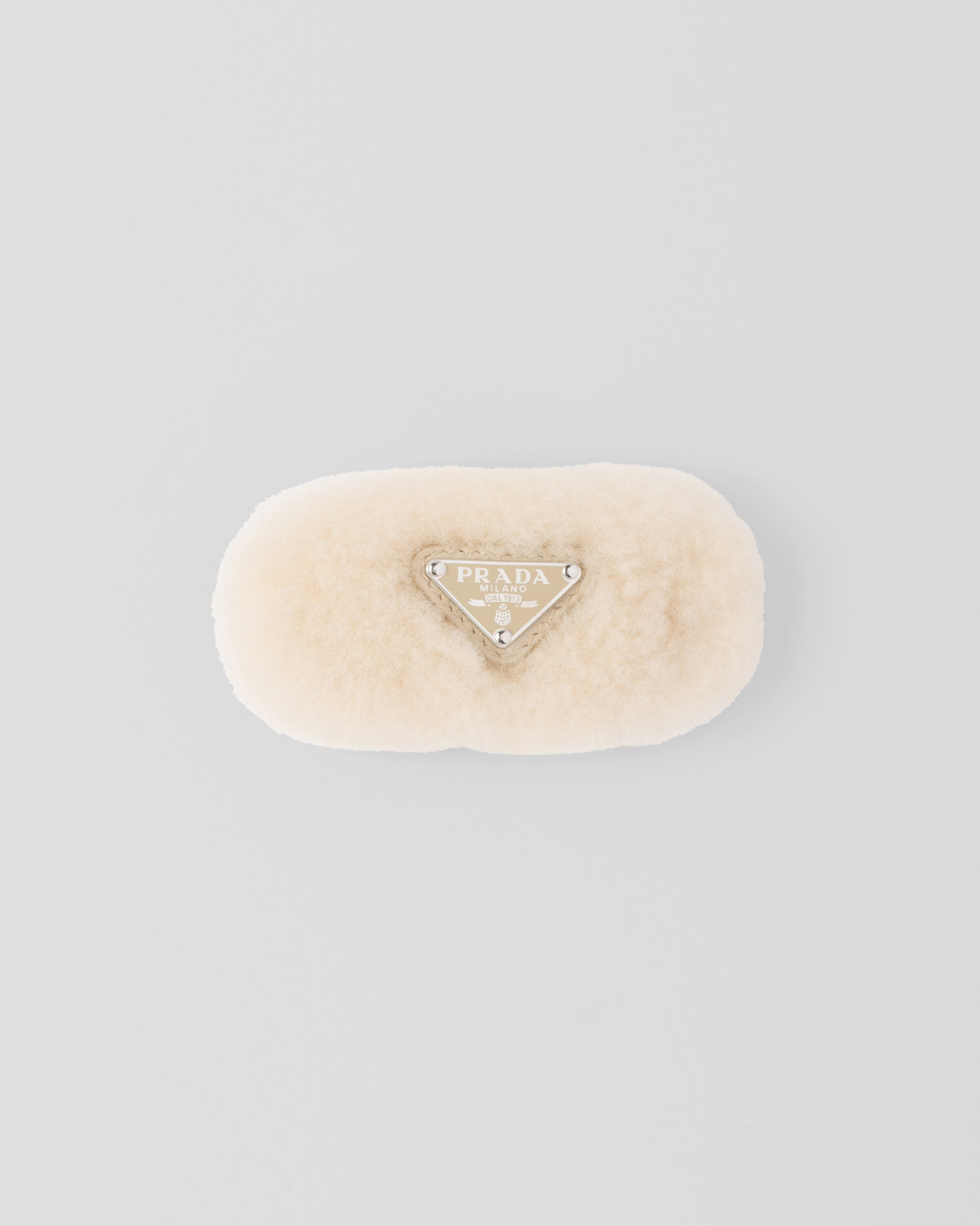 Shearling hair clip | Prada US