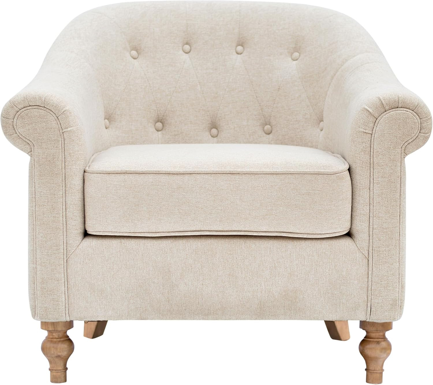 Martha Stewart Fayette Accent Chair for Living Room Bedford Collection, Tufted Back, Traditional ... | Amazon (US)
