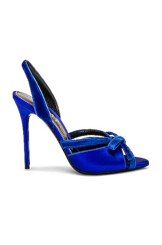 TOM FORD Velvet Bow 105 Sandal in Electric Blue | FWRD | FWRD 