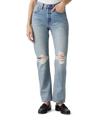 Levi's® 501 Original Straight Leg 5 Pocket Jeans | Dillard's | Dillard's