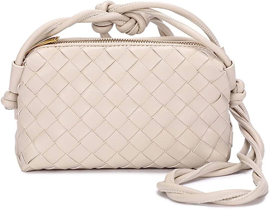 UPSONG Woven Crossbody Bags for Women，Fashion Leather Lightweight Handbags Shoulder Bag Phone P... | Amazon (US)