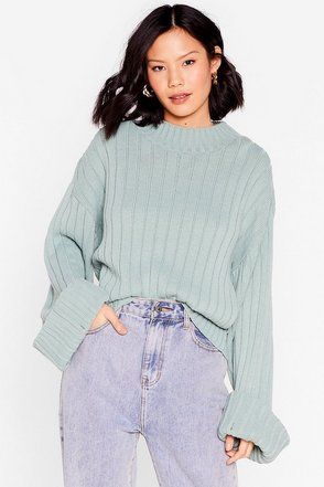 Keep Knit on the Down Low Ribbed Knit Sweater | NastyGal (US & CA)