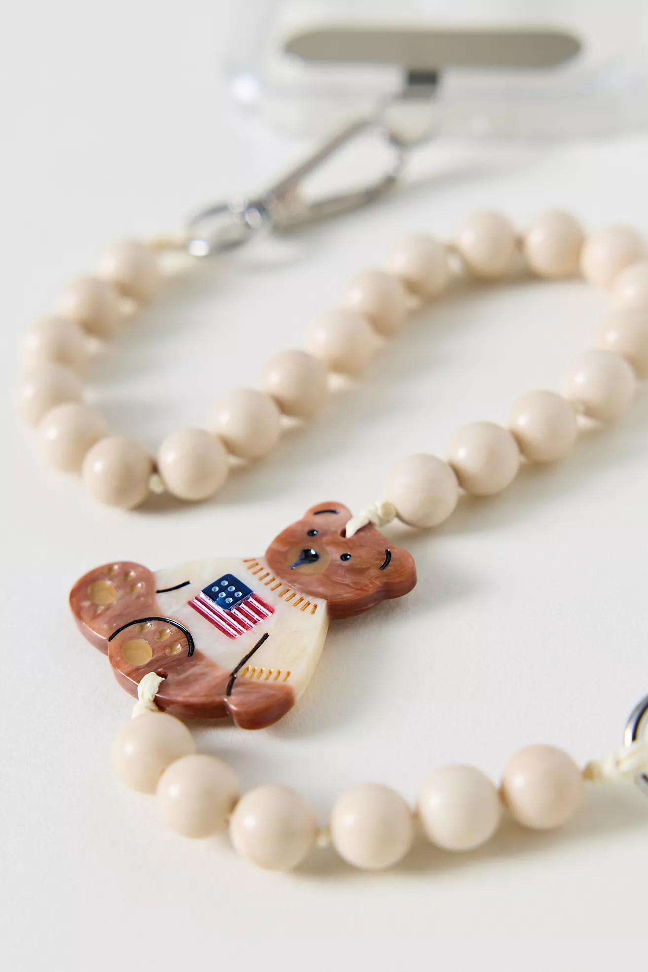 Solar Eclipse Hand-Painted Charm Beaded Phone Chain | Anthropologie (US)