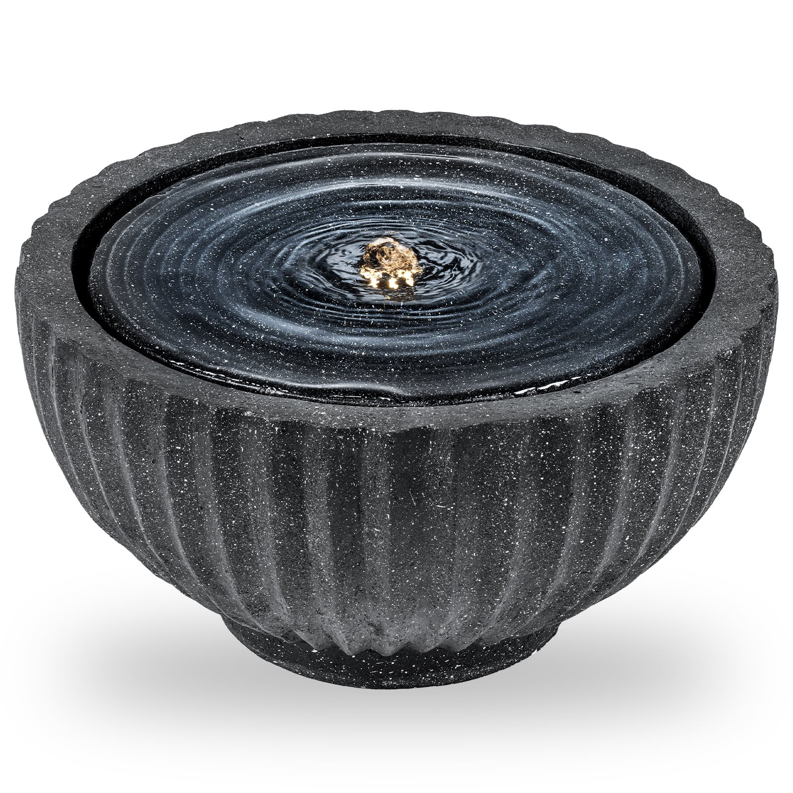 Costway 18\u201d Outdoor Round Sphere Water Fountain with LED Lights & Pump for Garden Patio - Wa... | Walmart (US)