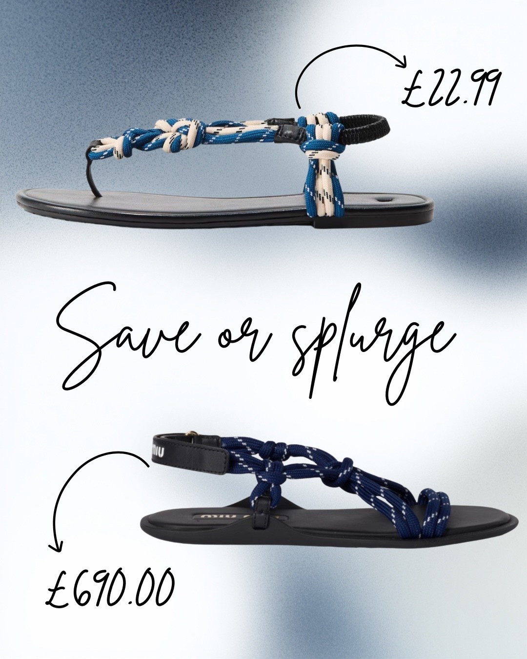 Save or splurge- ROPE SANDLAS
MIU MIU sandal dupe

#LTKsummer #LTKuk #LTKshoes