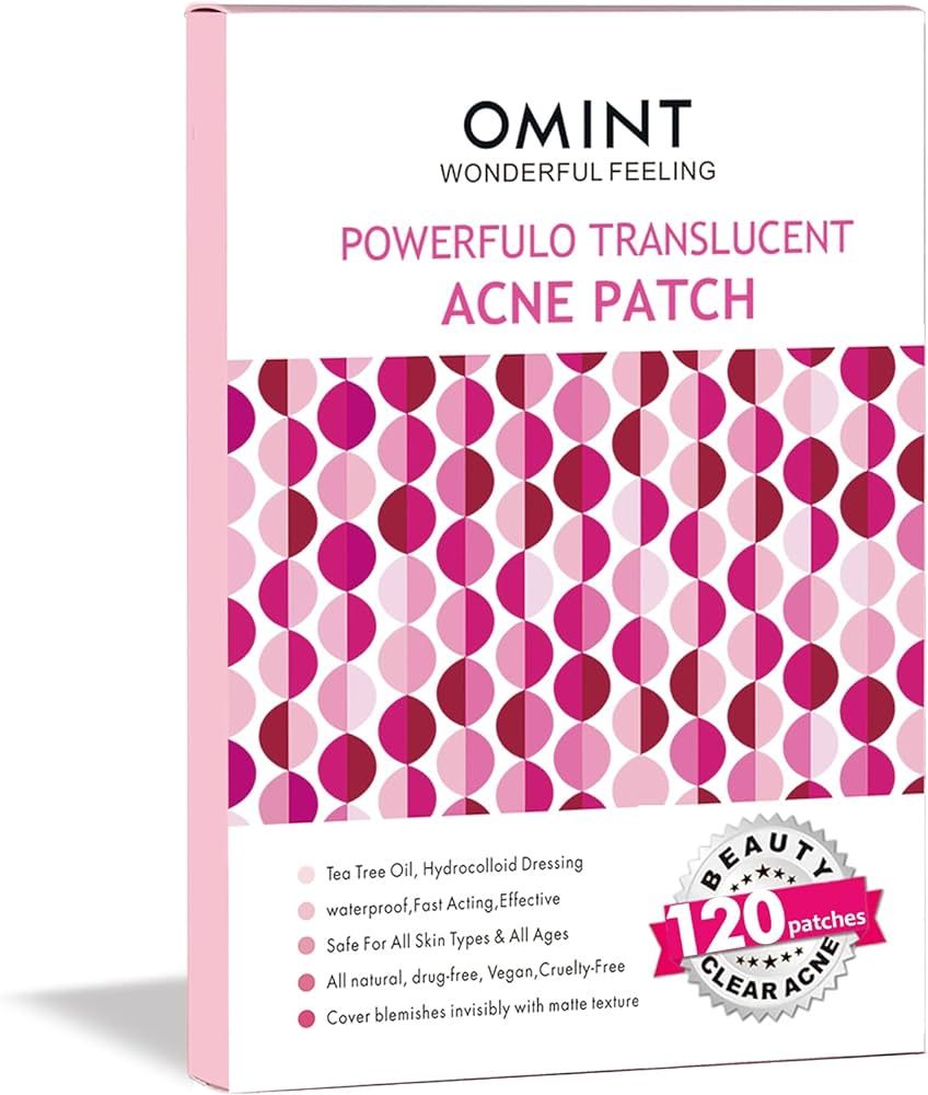OMINT Acne Patches- Hydrocolloid Acne Spot Skin Treatment, Blemish Spot, Facial Stickers, Invisib... | Amazon (US)