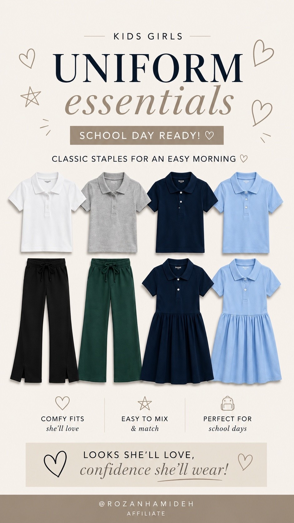School uniform staples that make getting ready so much easier. These are classic pieces that can be worn all year long. 🤍

#SchoolUniform #BackToSchool

#LTKKids