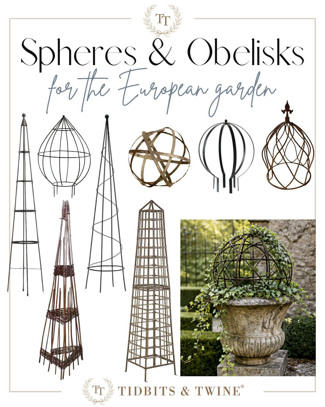 Garden spheres and obelisks  

 #LTKSeasonal #LTKOver40 #LTKHome