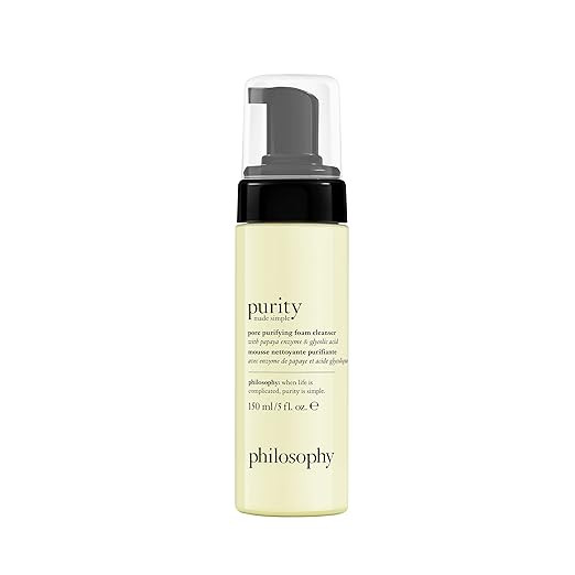 philosophy purity made simple pore purifying foaming facial cleanser - with papaya enzyme & glyco... | Amazon (US)