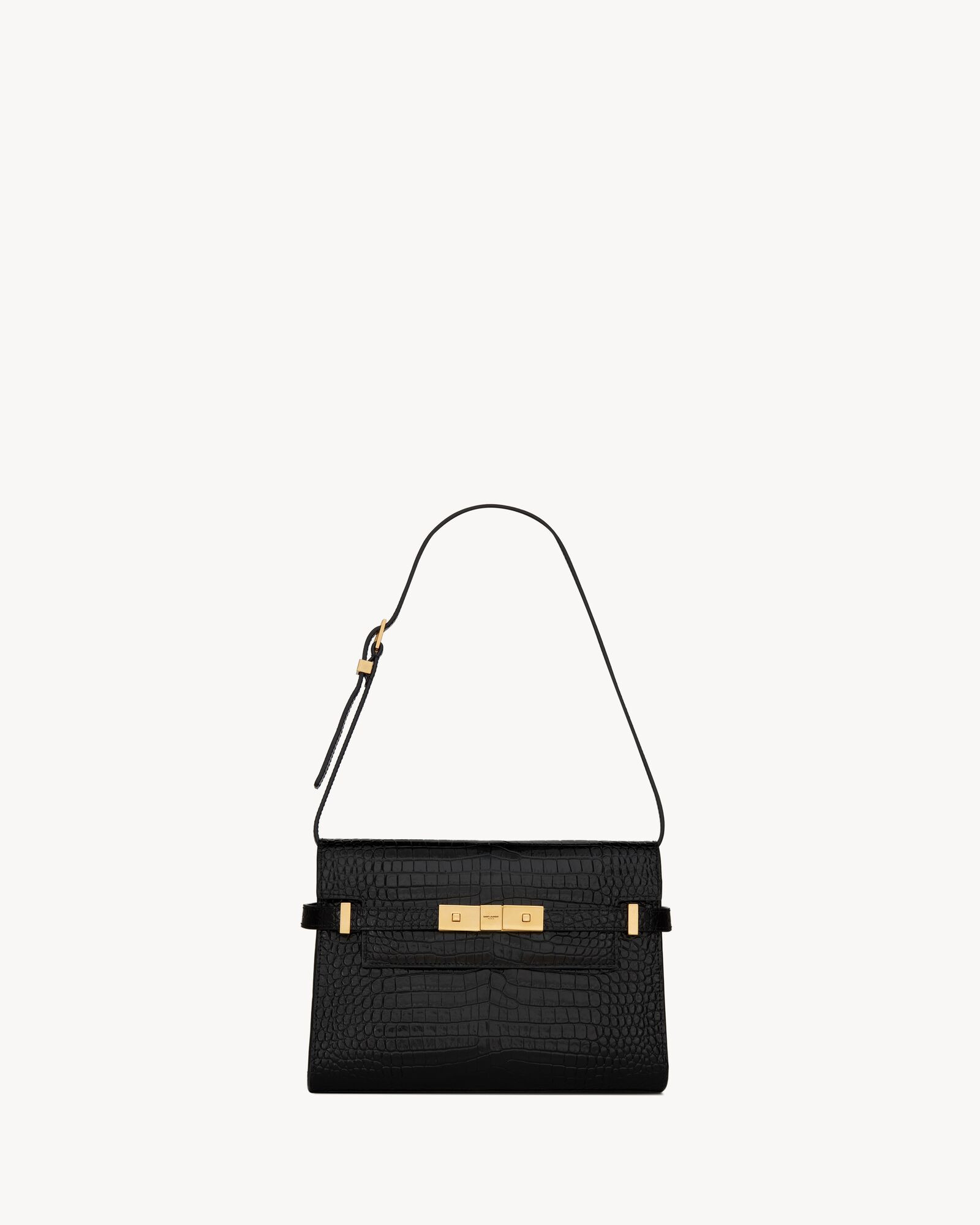 MANHATTAN small in shiny crocodile-embossed leather | Saint Laurent Inc. (Global)