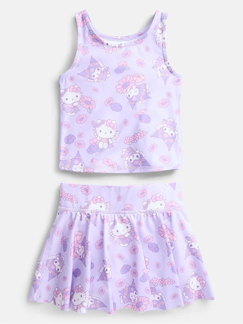 Hello Kitty and Friends Toddler Girls' Active Tank Top and Skort Set, 2-Piece, Sizes 12M-5T | Walmart (US)