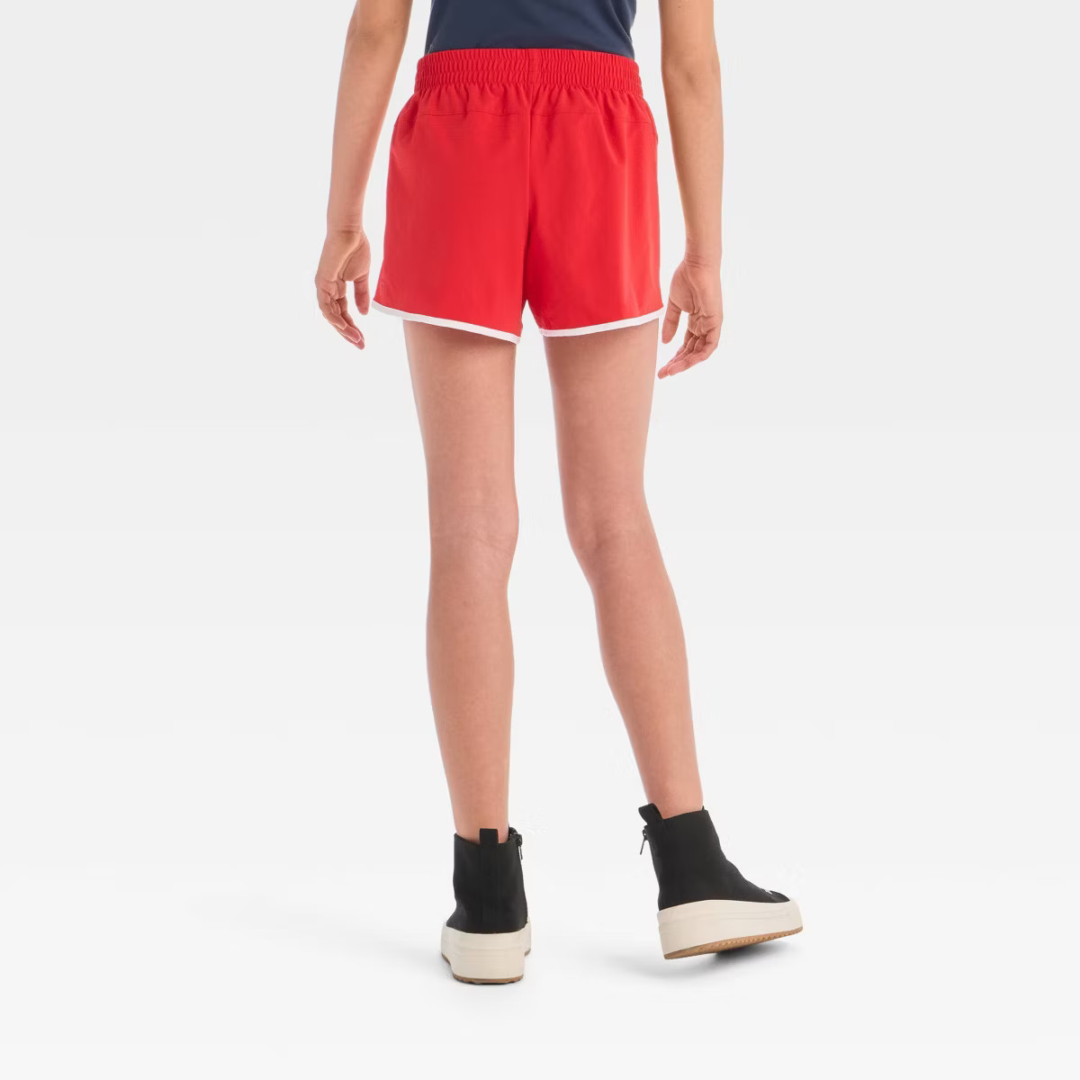 Girls' Woven Piped Shorts - All In Motion™ Red XL | Target