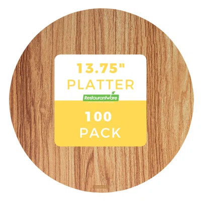 Restaurantware-Cater Tek 13.8 Inch Charcuterie Boards, 10 Cheese Boards - Round, Stackable, Paper Cardboard Charcuterie Boards, Disposable, For Servin | Wayfair North America