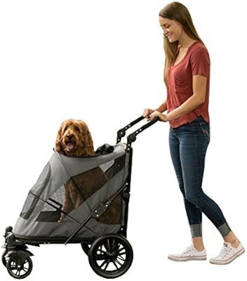 Pet Gear NO-Zip Stroller, Push Button Zipperless Dual Entry, for Single or Multiple Dogs/Cats, Pe... | Amazon (US)