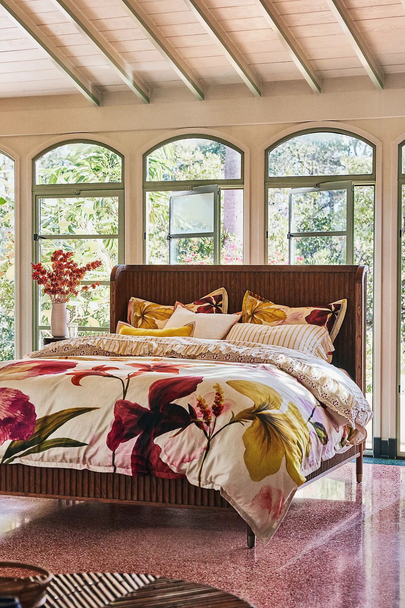 The Isla Fluted-Wood Bed | Anthropologie (US)