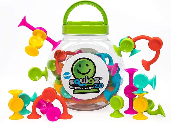 Fat Brain Toys Squigz 2.0 - 36 Piece Building & Construction for Ages 3 to 6 | Amazon (US)