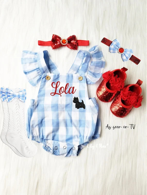 Dorothy Baby Costume Personalized Dorothy Romper Wizard of - Etsy | Etsy (US)