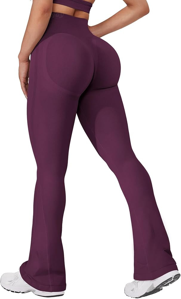 VOYJOY Mini Flared Impact Leggings for Women 30" Seamless Hidden Scrunch Butt Lift Workout Leggin... | Amazon (US)