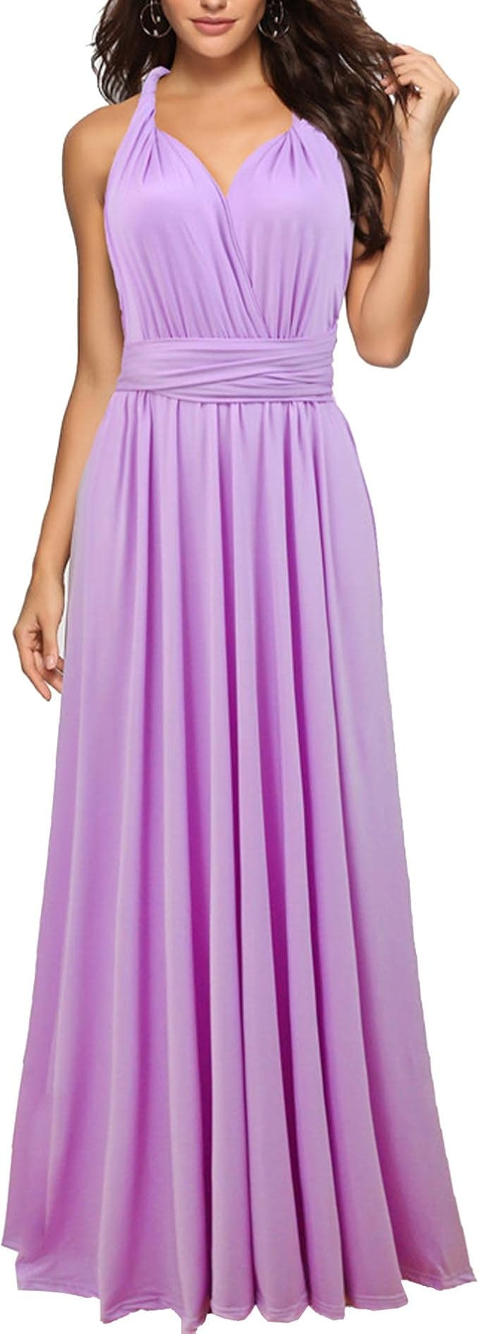 Sexyshine Women's Backless Gown Dress Convertible Multi-Way Wrap Halter Cocktail Dress Bandage Br... | Amazon (US)