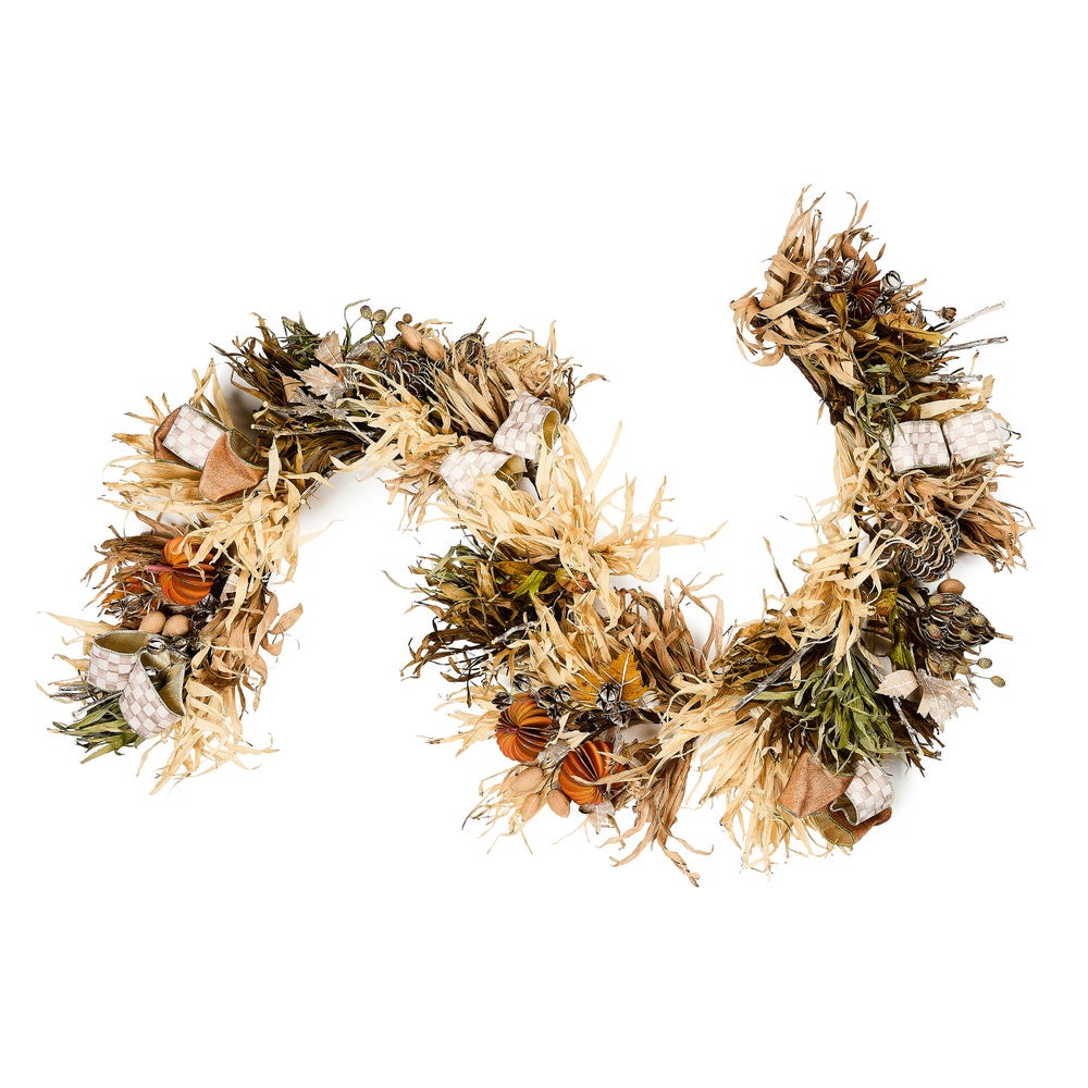 Mocha Check Harvest Garland | MacKenzie-Childs