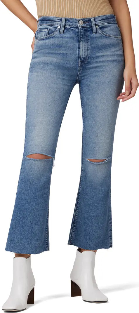 Barbara High Waist Distressed Bootcut Crop Jeans | Nordstrom Rack