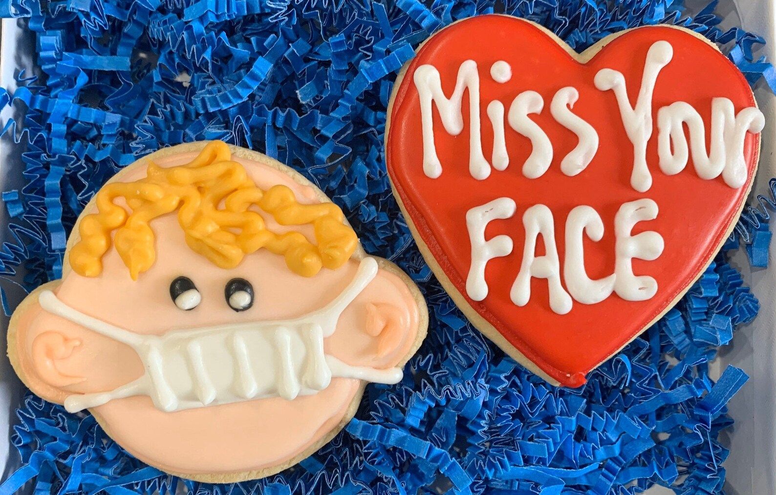Miss your face Quarantined  Masked Cookie Box | Etsy (US)