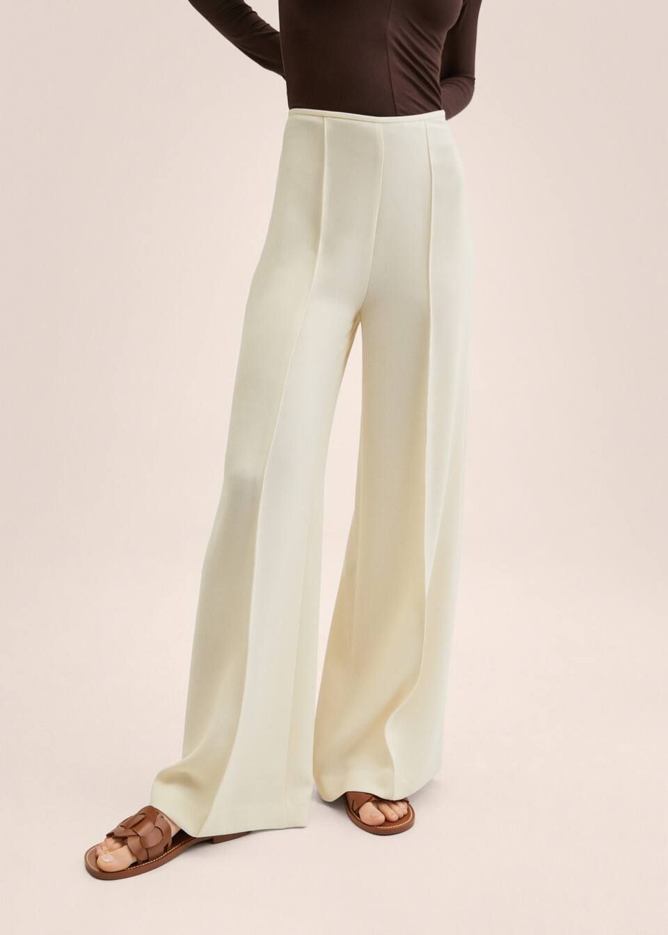 High-waist palazzo trousers | MANGO (UK)