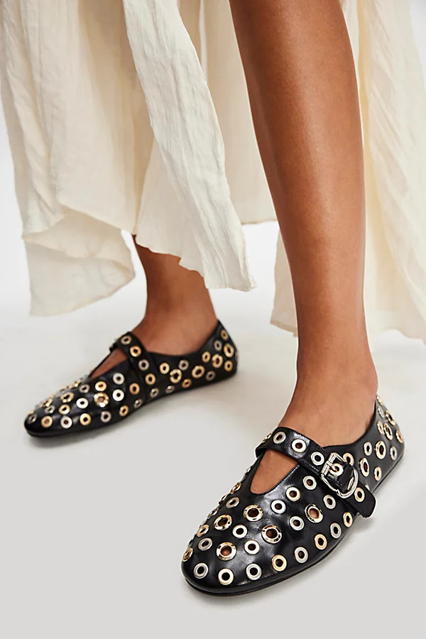 Summer Holiday Mary Janes by Jeffrey Campbell at Free People in Black Gold Silver, Size: US 8.5 | Free People (UK)