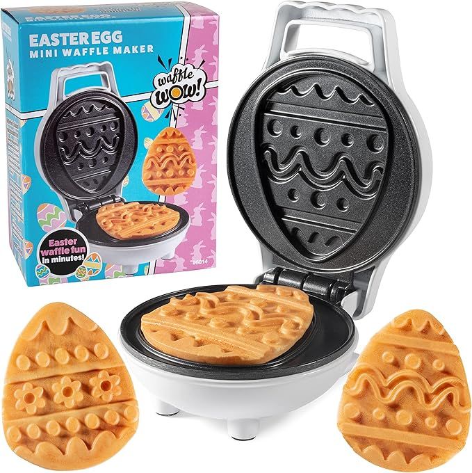 Mini Easter Egg Waffle Maker - Make Double Sided Easter Waffle or Pancake w 2 Different Holiday D... | Amazon (US)