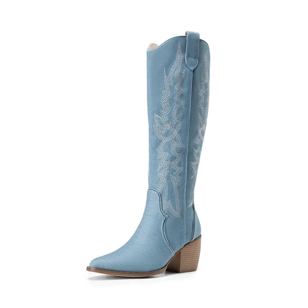 Dallas Embroidered Western Cowboy Knee High Boots | Dream Pairs