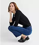 High Rise Kick Crop Jeans in Bright Indigo Wash | LOFT