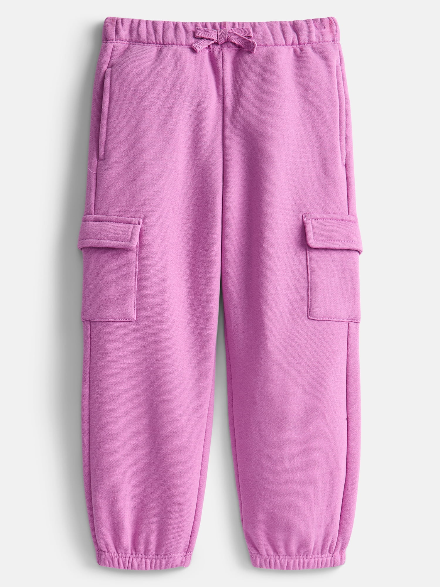 Wonder Nation Toddler Girls Fleece Cargo Jogger Sweatpants, Sizes 12M-5T | Walmart (US)