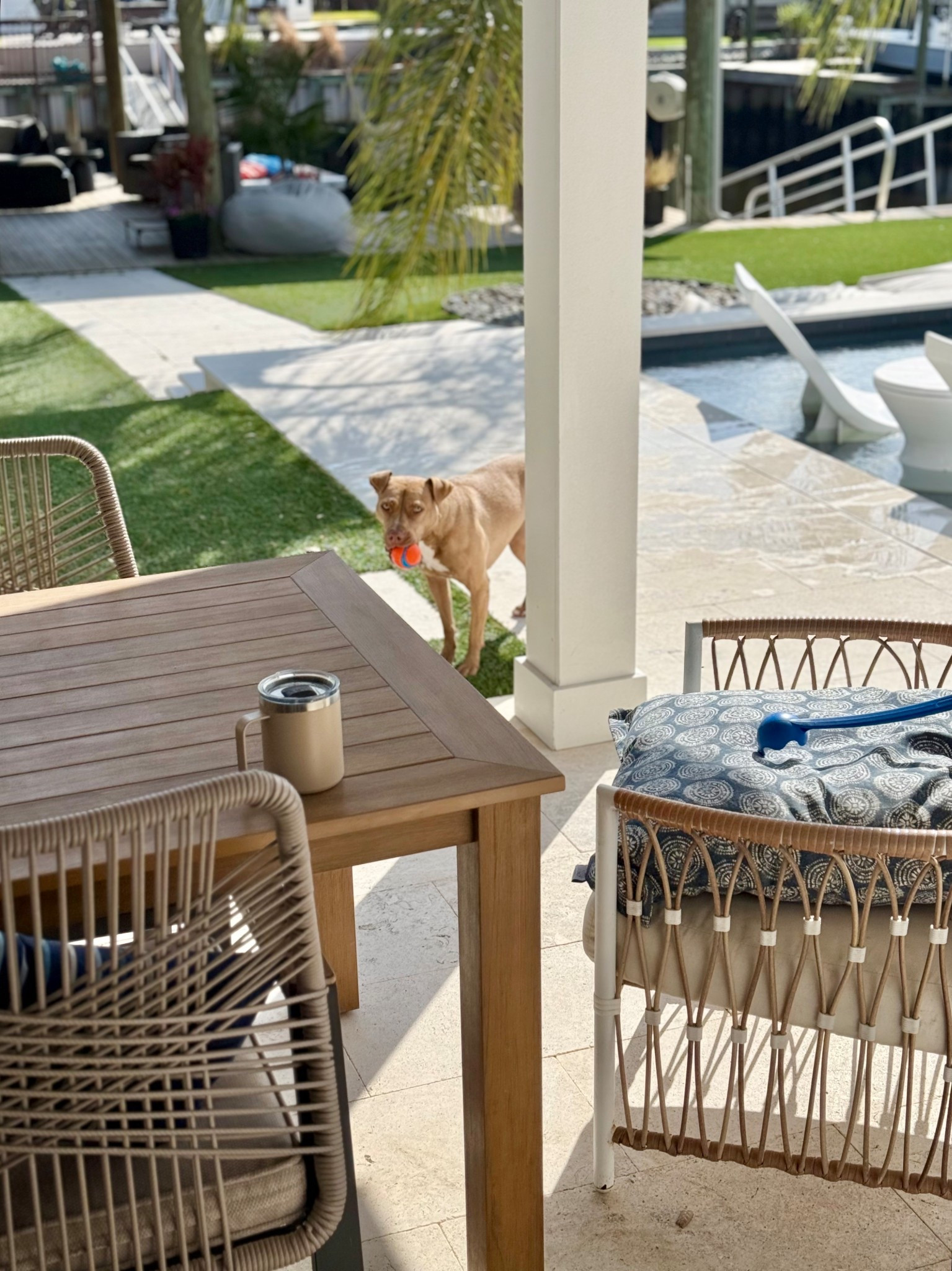 Mornings on the patio 
Covered porch furniture backyard decor Polywood alternative outdoor dining table and chairs 

#LTKSpringSale #LTKHome #LTKSeasonal