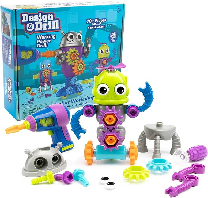 Educational Insights Design & Drill Robot Workshop - Construction Toys & Tools for Kids, Robot To... | Amazon (US)