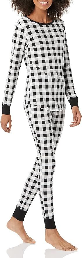 Amazon Essentials Women's Snug-Fit Cotton Pajama Set (Available in Plus Size) | Amazon (US)