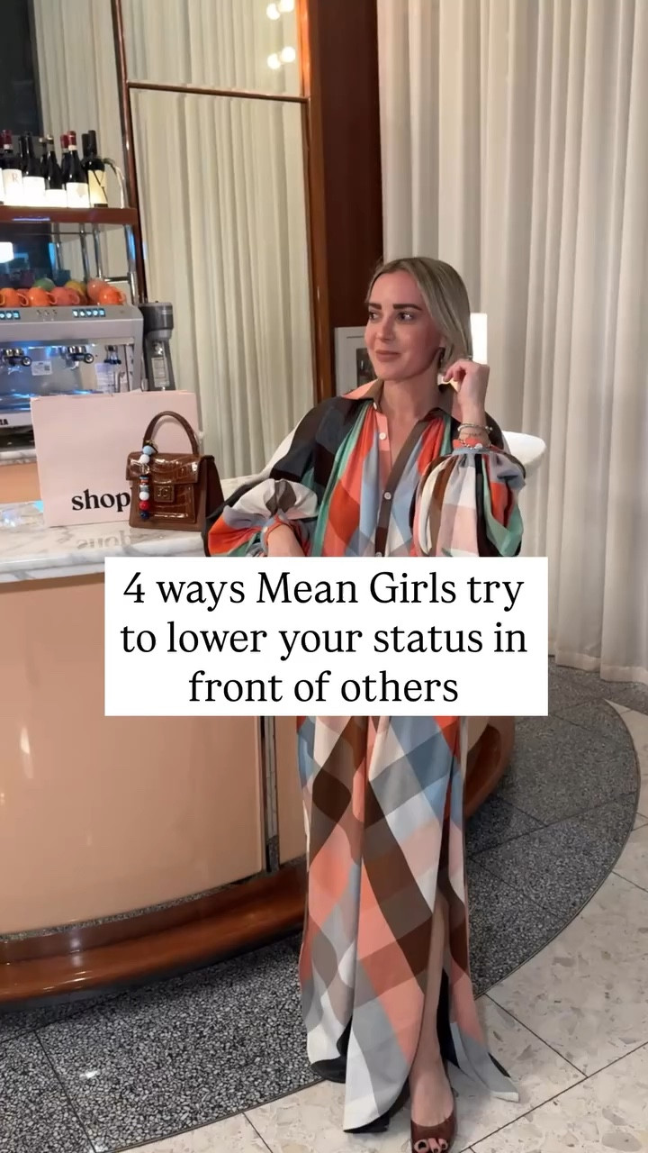 Comment ROOM for what to do & say in these scenarios so this doesn’t change how you’re seen in a group. 

She pretends she doesn’t know you even though this isn’t the first or second time you’ve met. This signals to others you’re not important enough to remember.

She brings up plans you weren’t invited to then asks if you were there. She already knows the answer though, she’s just pointing it out. This signals to others you’re not really part of the group.

You have to be the one to approach her (she won’t on her own) and when you do she says hello then quickly turns her body away. This signals to others I know you just not here.

She’s warm one on one but in a group acts like she barely knows you. It’s only with you too. This signals to others you’re not someone I claim publicly.

Plaid dress, swim cover up, dress, kaftan, vacation outfit, brown heels 

I’m a Johns Hopkins-trained clinical psychologist with a background in CBT, DBT, behavioral psychology, and motivational models. I blend evidence-based strategies with lived experience to help you handle mean girls, navigate parenting challenges, set real boundaries, make new friends, and stop shrinking in your friendships.

Xo,
Dr. C

#LTKFestival #LTKmomlife #LTKPetite