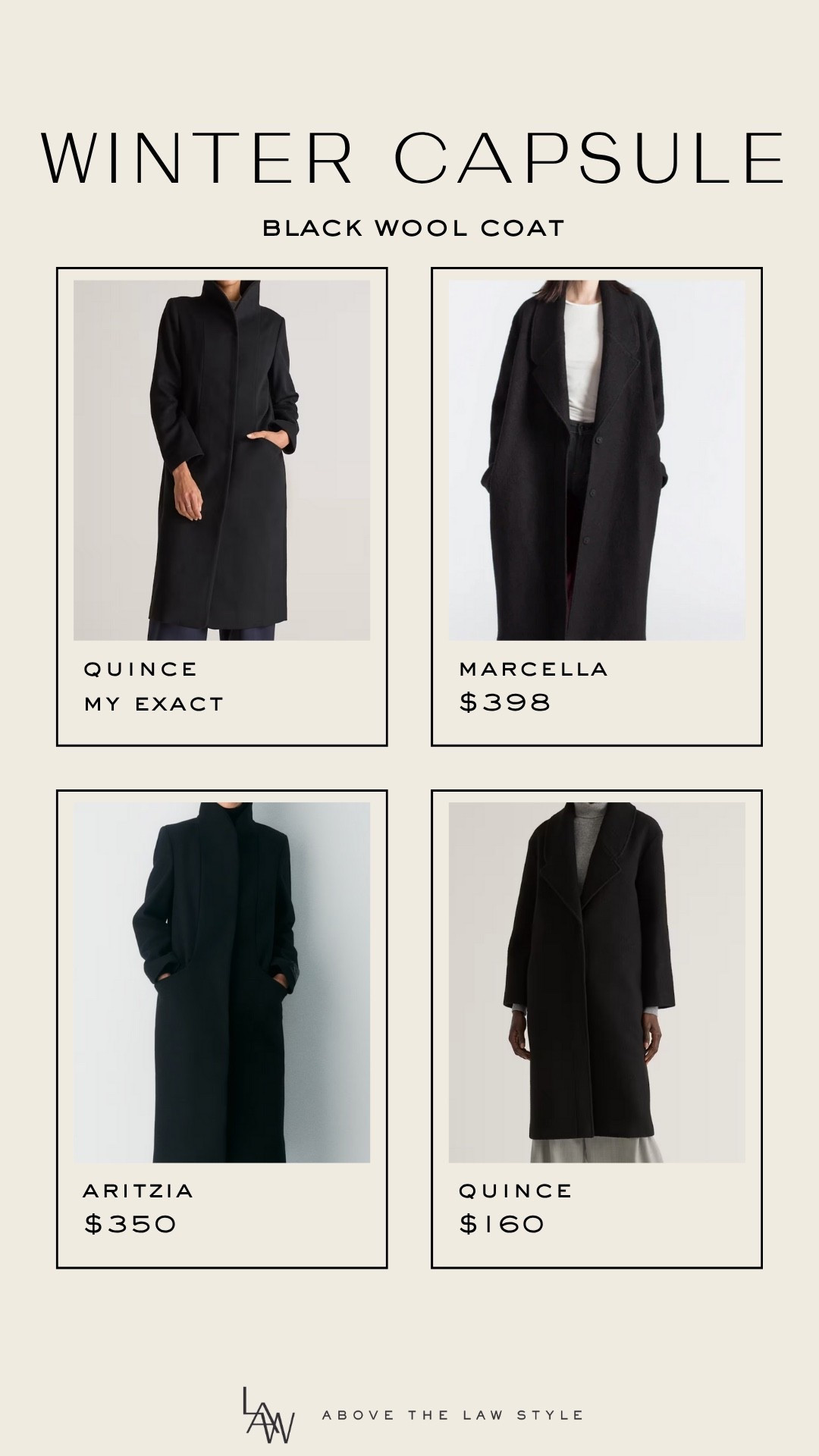 Winter Capsule: Black Wool Coat

#LTKStyleTip #LTKSeasonal #LTKFindsUnder100