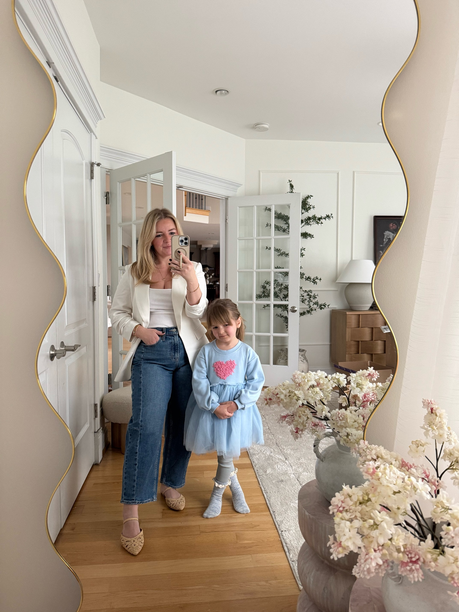 Spring outfit ideas with my mini me! Her dress is just too cute and still in stock in all sizes. 

#target #targetstyle #jeans #springshoes #springdecor #blazer #barreljeans #outfit #kidsoutfit #targetkids #oldnavy #oldnavystyle #dress 

#LTKMostLoved #LTKShoeCrush #LTKSaleAlert