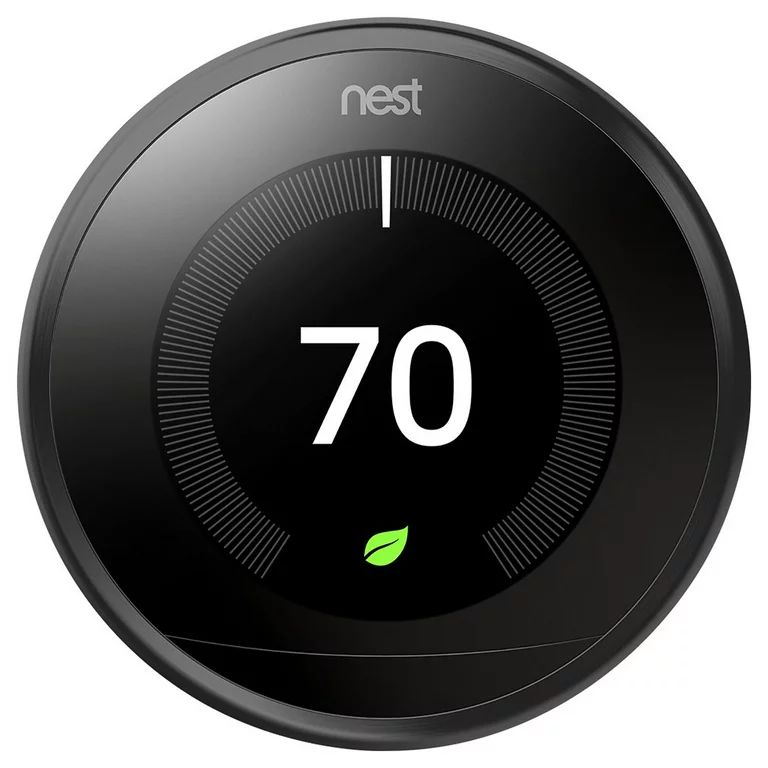 Google Nest Learning Thermostat- 3rd Generation - Black | Walmart (US)