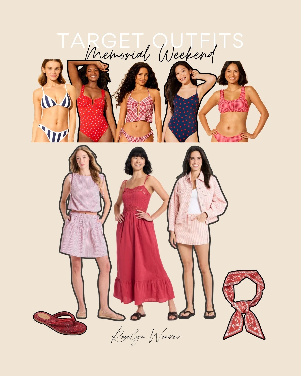 Swimsuits perfect for Memorial weekend and all summer long 👙

Summer outfit, red white and blue outfit, target outfit, 4th of July outfit, matching set, striped brown sandals, red halter top, patriotic outfit , swimsuit, two piece bikini, maxi dress, denim skirt, sandals

#LTKSeasonal #LTKSwim #LTKSaleAlert