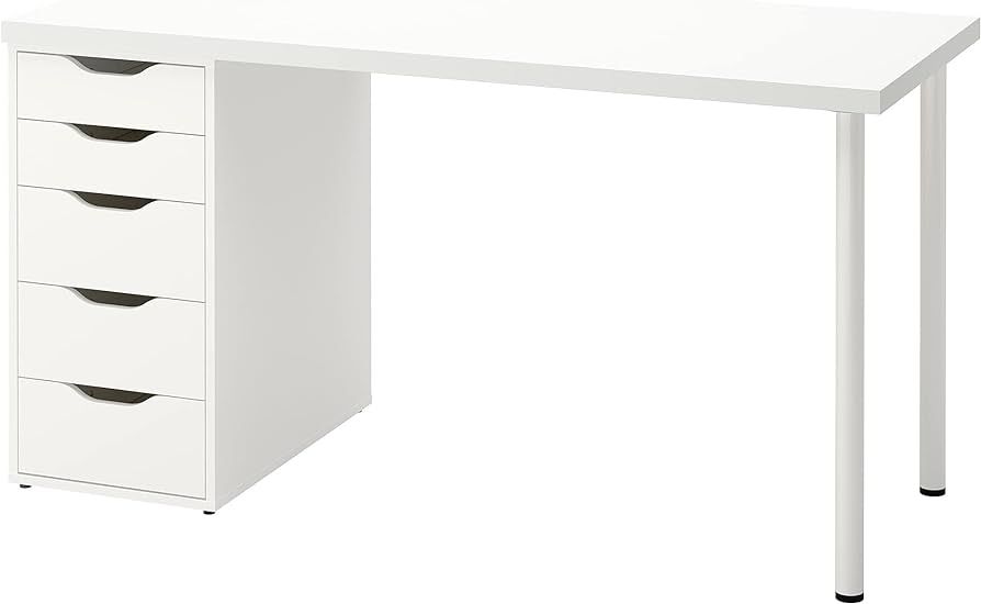 Ikea ALEX/LAGKAPTEN desk, 140x60 cm, white | Amazon (US)