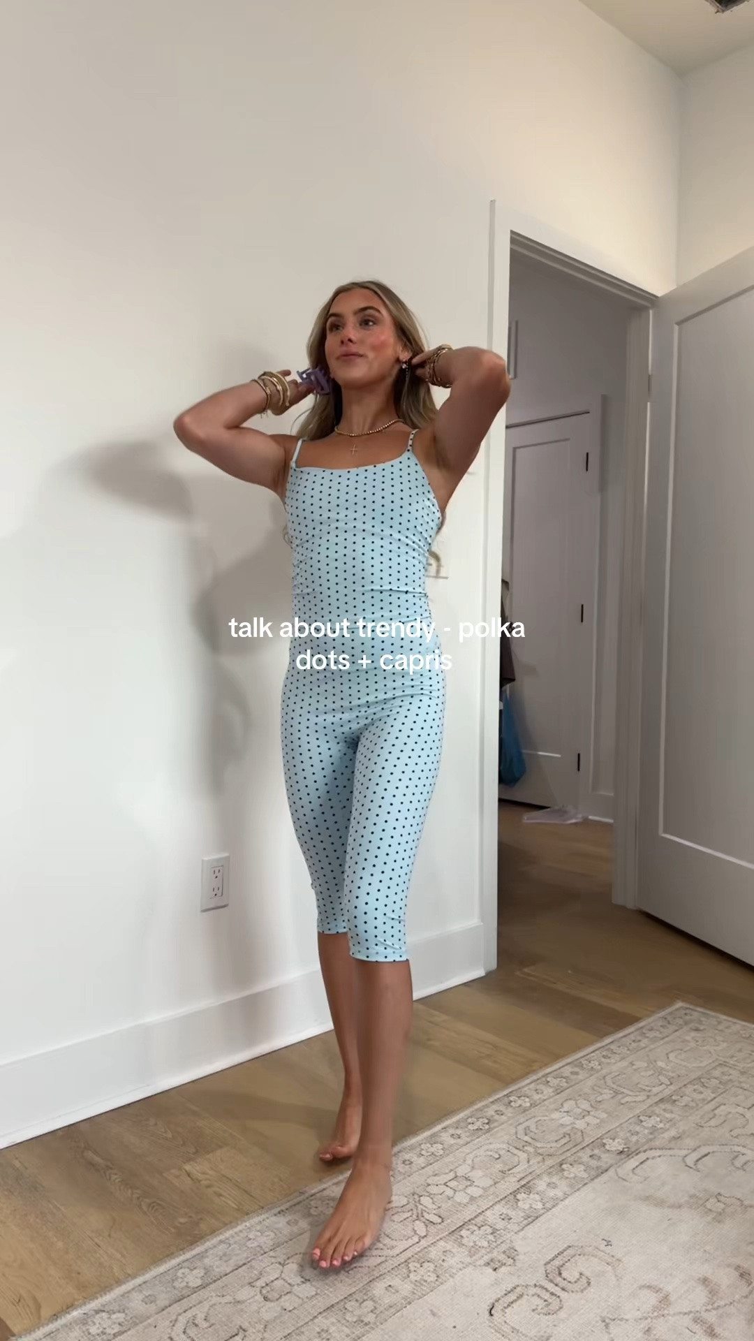 talk about trendy we have polka dots + capri pants in the same matching set 🤗 of course it’s an amazon fashion find!! 

#polkadotset #matchingworkoutset #workoutset #capripants #caprisets @Amazon Fashion

#LTKootd #LTKfitnessgoals #LTKActive